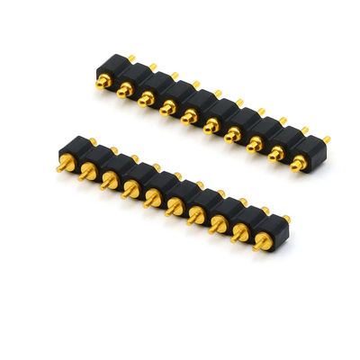 Spring Loaded Electronics Pin Connector DIP 10 Pin Pogo Connector 2.00mm Pitch