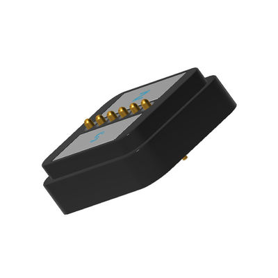 Customized Magnetic Power Connectors Black 6 Pin Magnetic Connector With High Adsorption Force