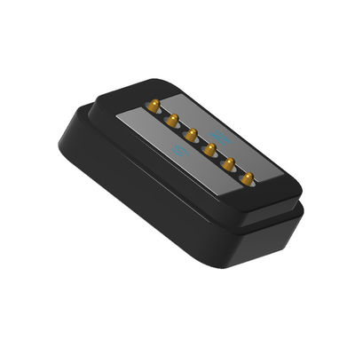 Customized Magnetic Power Connectors Black 6 Pin Magnetic Connector With High Adsorption Force