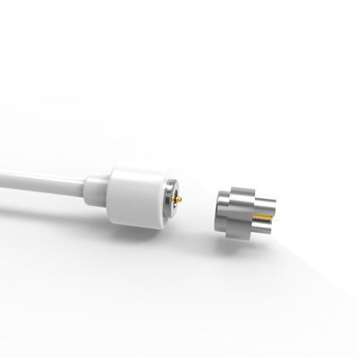OD4.0mm White 2Pin Circular Magnetic Power Cable Connector For Electric Wheelchairs
