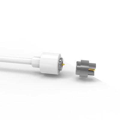 OD4.0mm White 2Pin Circular Magnetic Power Cable Connector For Electric Wheelchairs