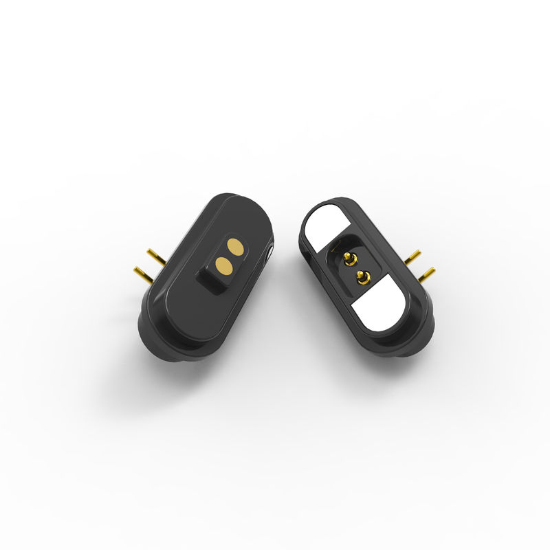 Customized 2 Pin Magnetic Connector 12V Magnetic Male Female Connector Black