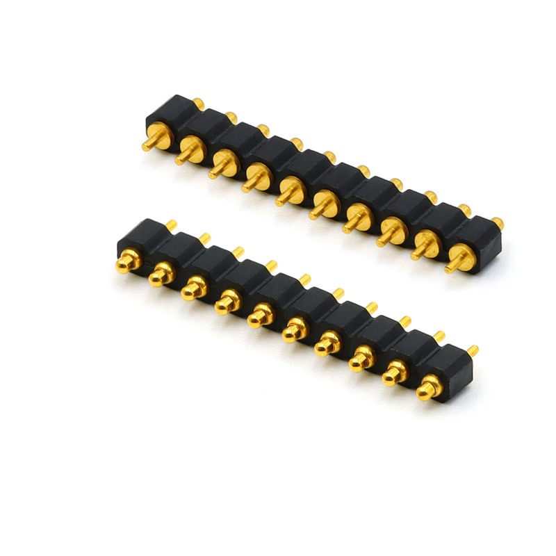 Spring Loaded Electronics Pin Connector DIP 10 Pin Pogo Connector 2.00mm Pitch